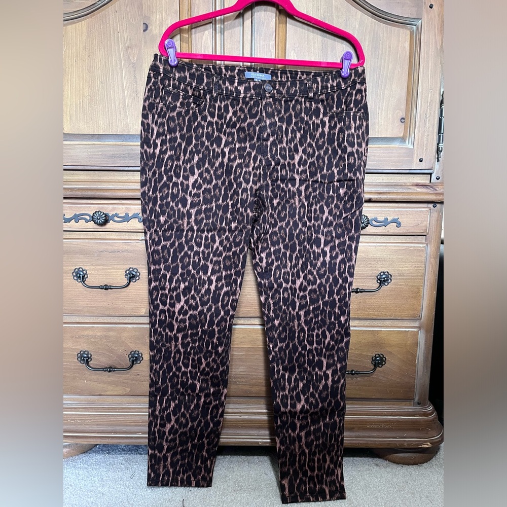 BRAND NEW Lisa Rinna Collection‎ Leopard Print Skinny Jeans 🐆